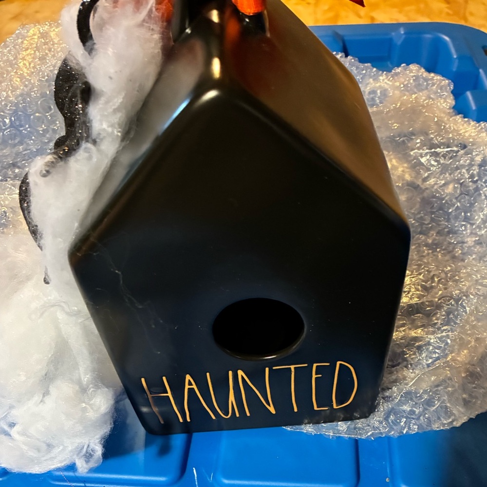 Black 'Haunted' Rae Dunn Birdhouse